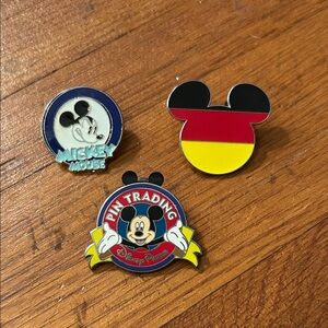 Disney Mickey Mouse Colorful Pin Trio